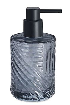 Gedy Corinne, настольный стеклянный дозатор с черной пластиковой помпой, цвет голубой