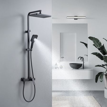 Душевая система Shevanik S4636H, черный, артикул S4636H