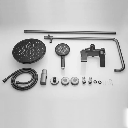Душевая система Shevanik S8336T, оружейная сталь, артикул S8336T