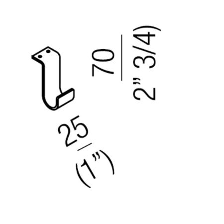 Agape Держатель для полотенец 25х70 мм, цвет белый, артикул AVIE0555Z