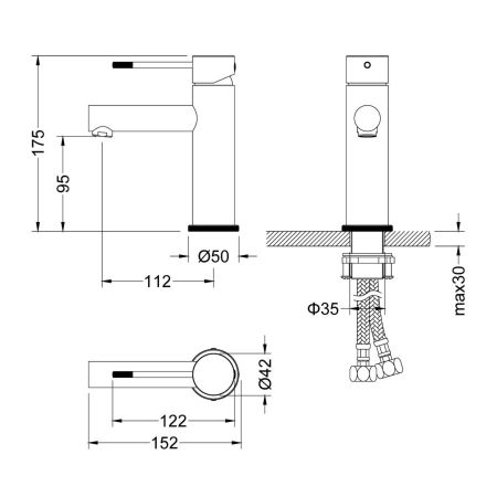 Смеситель для раковины Timo Saona 2361/03F золото матовое, артикул 2361/17F