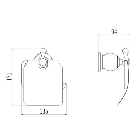Держатель для туалетной бумаги Savol S-005751B, золото, артикул S-005751B