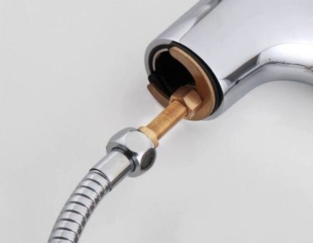 Смеситель для раковины с гигиеническим душем FASHUN A1268, хром