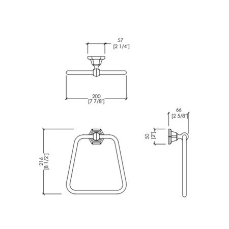 Devon&Devon Jubilee Полотенцедержатель кольцо, никель, артикул JB107NK