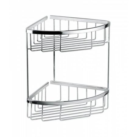 Bongio Полочка двойная угловая, 260х210x281 мм, цвет хром, артикул 30021CR00