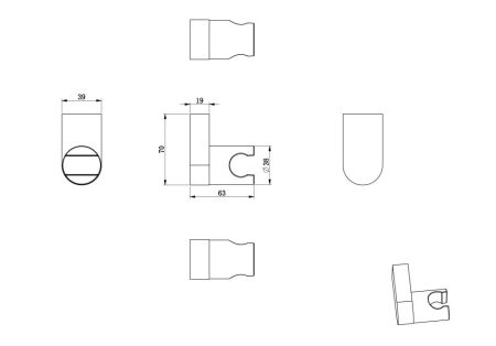 Настенный держатель WONZON & WOGHAND, Хром (WW-994207-CR)