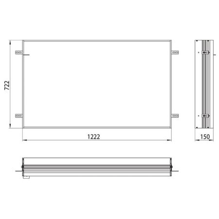 Emco Asis prime Встраиваемая рама для зеркального шкафа, B1222xH722mm, артикул 9497 000 13