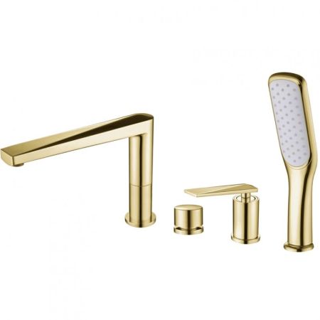 Смеситель врезной на борт ванны  VENTURO  золото