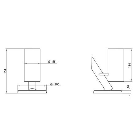 Bongio Mini One Стакан настольный, 155х50 мм, цвет хром, артикул 29012CR00