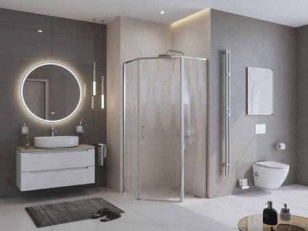 Душевой уголок BELBAGNO UNO-195-P-1, артикул UNO-195-P-1-90-C-NERO