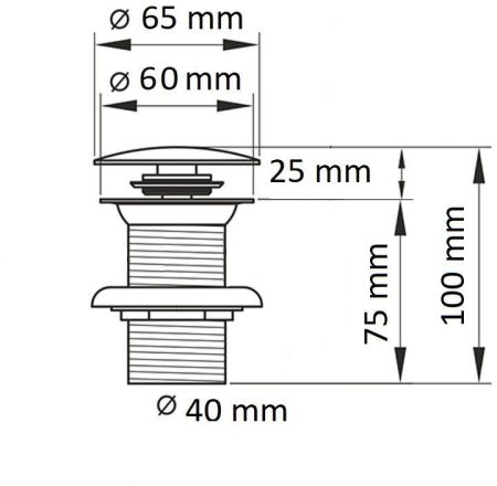 Донный клапан для раковины CeramaLux RD018, артикул 