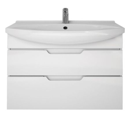 Тумба с раковиной подвесная/напольная Dreja Laguna Plus 105 см, белый, артикул 99-0108-com