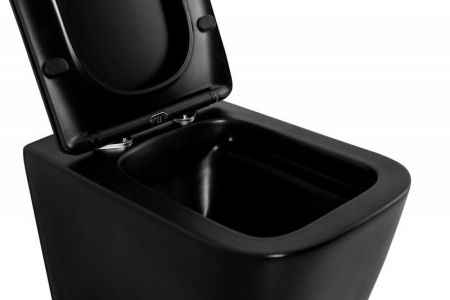 ARDENTE-C Сиденье дюропласт, soft close, металлическое крепление, черное матовое, BB3202SC-MB, артикул BB3202SC-MB