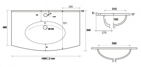 Мебель для ванной комнаты CEZARES COMFORT 101, артикул 82416