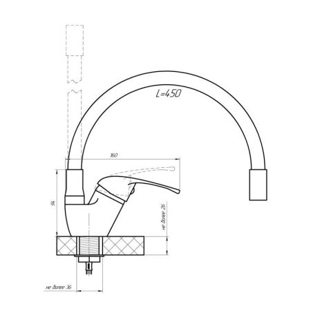 Смеситель для кухни Сантаком stOMEGA 3398-4, синий