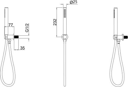 Душевой гарнитур Allen Brau Priority 5.31019-00 хром, артикул 5.31019-00