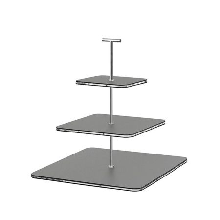 ADJ Сервировочная стойка, 30x30xH35 см.,ручка "Т", цвет: серый, фурнитура хром, артикул 0092T.03.CR