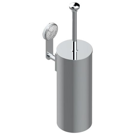 THG HIRONDELLES Ершик для унитаза, подвесной, с крышкой, цвет хром