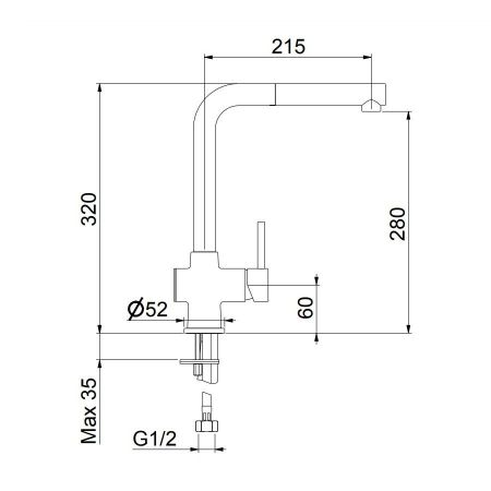 Смеситель для кухни Webert Lisbona LS940302560, черный, артикул LS940302560