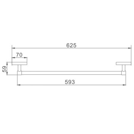 Полотенцедержатель Haiba HB1901, хром