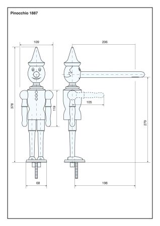 Смеситель Pinocchio для кухни, цвет хром, артикул 1887CR