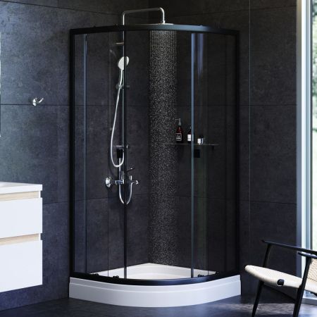 W88G-205-090BT64 X-Joy Twin Slide, Душевое ограждение без поддона, 90x90, профиль черный