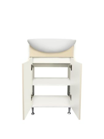 Тумба Runo Эконова 50 белая крем под умывальник 00000000152 (Уют 50) (00-00004658), артикул 00-00004658