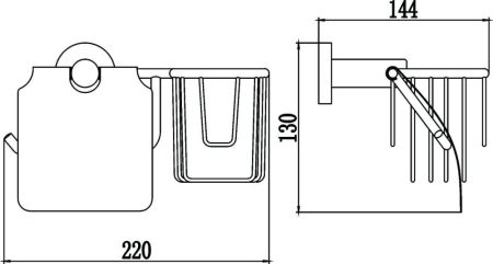 Держатель для туалетной бумаги и освежителя Savol S-L08751, хром, артикул S-L08751