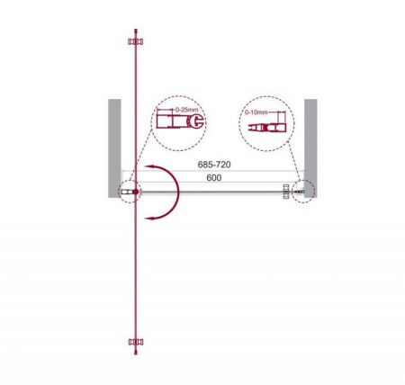 Душевая дверь BelBagno ETNA-B-1-100-C-Cr