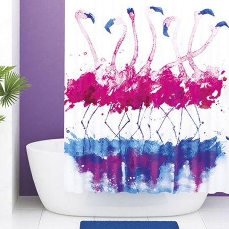 Штора для ванны WasserKRAFT Lossa SC-81101 Фламинго