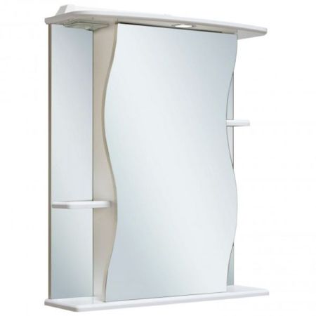 Зеркальный шкаф Runo Лилия 55 4620750020156 с подсветкой Белый