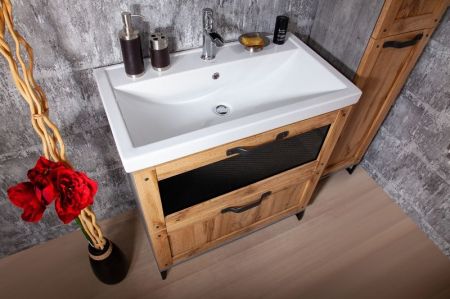 Тумба под раковину Бриклаер Лофт 70 Метрополитен грей, артикул 4627125413407