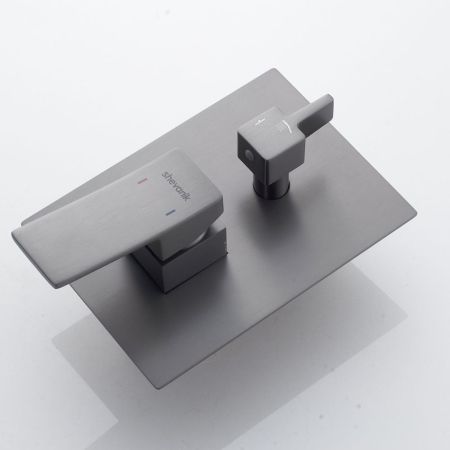 Душевая система встраиваемая Shevanik S4035T, оружейная сталь