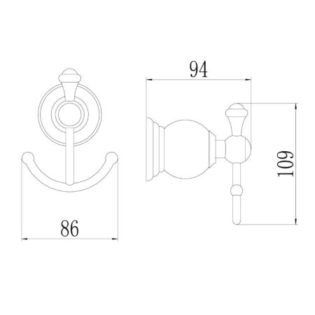 Крючок для ванной комнаты Savol S-005754B, золото, артикул S-005754B