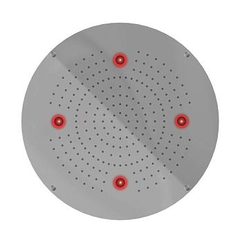 Graffio Gipzy, круглая  душевая головка 47х47 см  с 7 цветной LED подсветкой и 1 режимом дождь, цвет хром