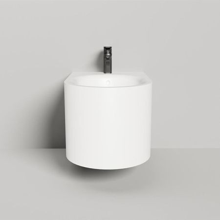 Salini GEMELLI Биде подвесное 530х410х300 мм, материал S-Stone матовый, внутри керамика, сиденье микролифт, креполения к стене., цвет белый матовый, артикул 250121M