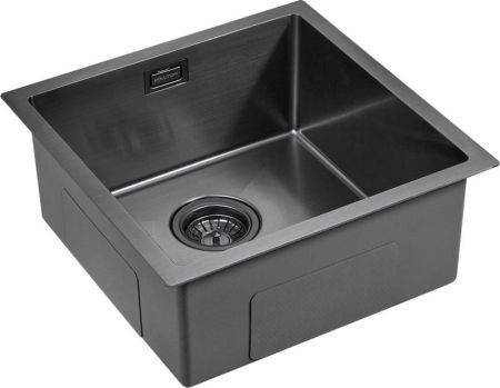 Кухонная мойка Paulmark Aller 44 PM904444-GM Вороненая сталь, артикул PM904444-GM