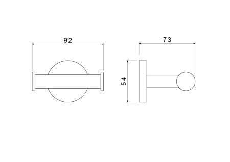 Крючок двойной AQUATEK AQ4202CR ОБЕРОН, артикул AQ4202CR