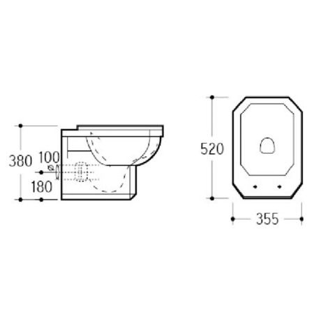 Подвесной унитаз Vogue, артикул 944