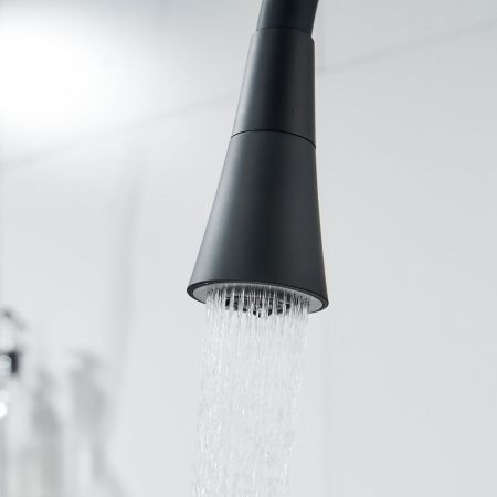 Смеситель для кухни с гибким изливом Shevanik S543H-3, черный