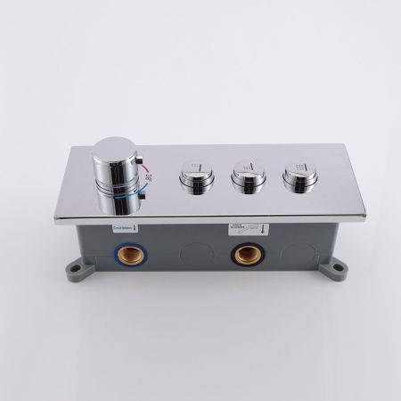 Встраиваемый смеситель для душа VSCV-433TCH трехфункциональный, термостатический, хром, артикул VSCV-433TCH