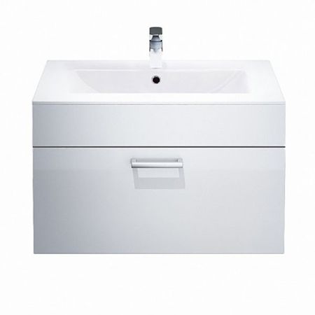 Тумба с раковиной Iddis Mirro 80 подвесная Белая Светлое дерево, артикул MIR80W2i95K