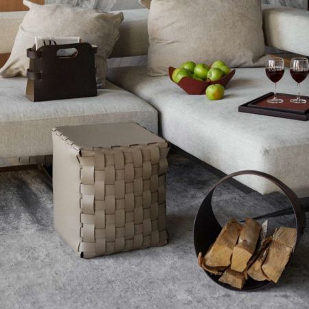 ADJ Пуф, 35x35xH40 см., цвет: капучино/шоколад, артикул 1070.04/06