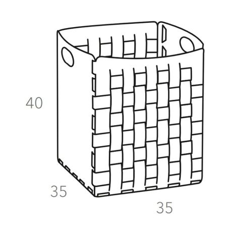 ADJ Корзинка Bottega, 35x35xH40 см., цвет: горчичный/оливковый, артикул 1047.40/55