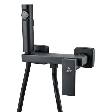 Гигиенический душ со смесителем Rose R1805H-1, черный