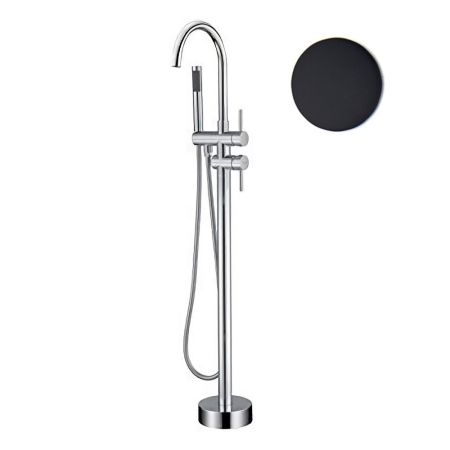 Смеситель для ванны напольный Webert Rimini RI851101560, черный, артикул RI851101560