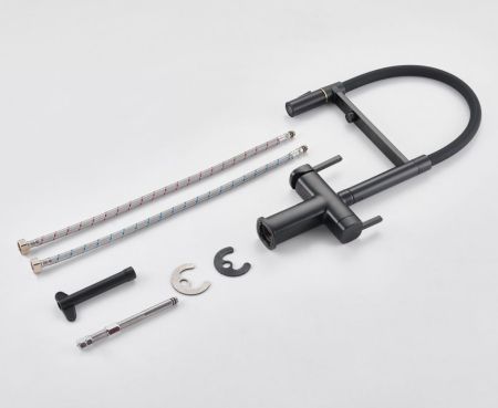 Смеситель для кухни с подключением фильтра для воды Rose R358H, черный