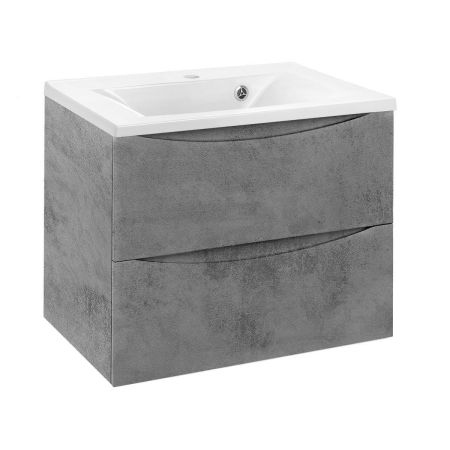 База под раковину Mia 650 подвесная, 2 выкатных ящика soft close, Beton, артикул VMC-2MA650BT