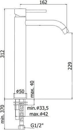 Смеситель для раковины Paffoni Light LIG081NO, артикул LIG081NO