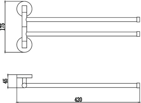 Полотенцедержатель Savol S-008702, хром, артикул S-008702